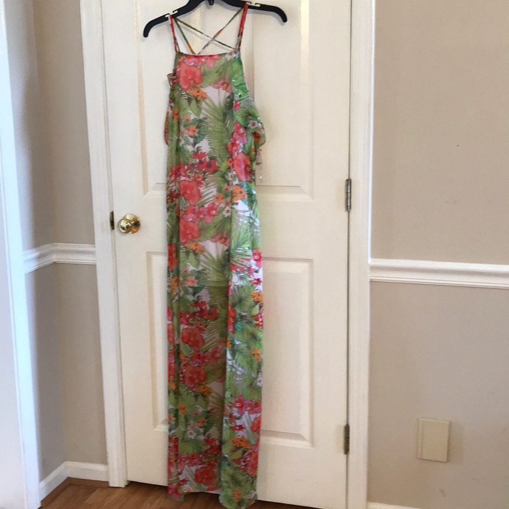 GB flowered maxi dress, new with tags